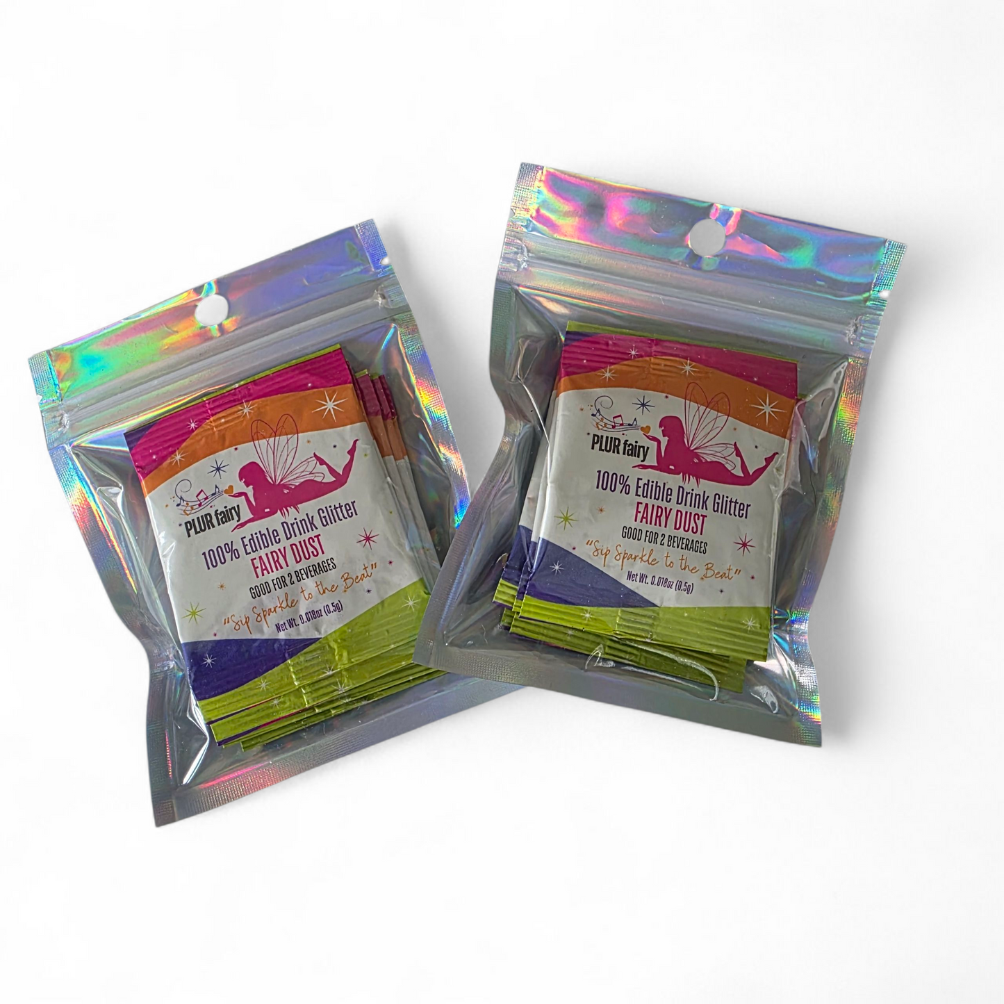 2 5-packs of Fairy Dust edible drink glitter for festival babes